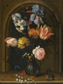  Tulipanes Obras - Balthasar Van Der Ast Bodegón de lirios aguileñas tulipanes rosas y lirios de los valles en flor